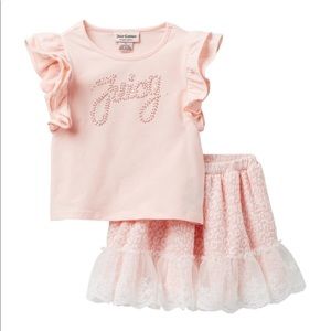 Juicy Couture Ruffle Sleeve Top & Skirt Set